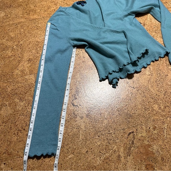 Boden Lettuce Trim Cashmere Angora Rabbit Hair Blend Crop Cardigan Sz UK 10 US S - Picture 10 of 11